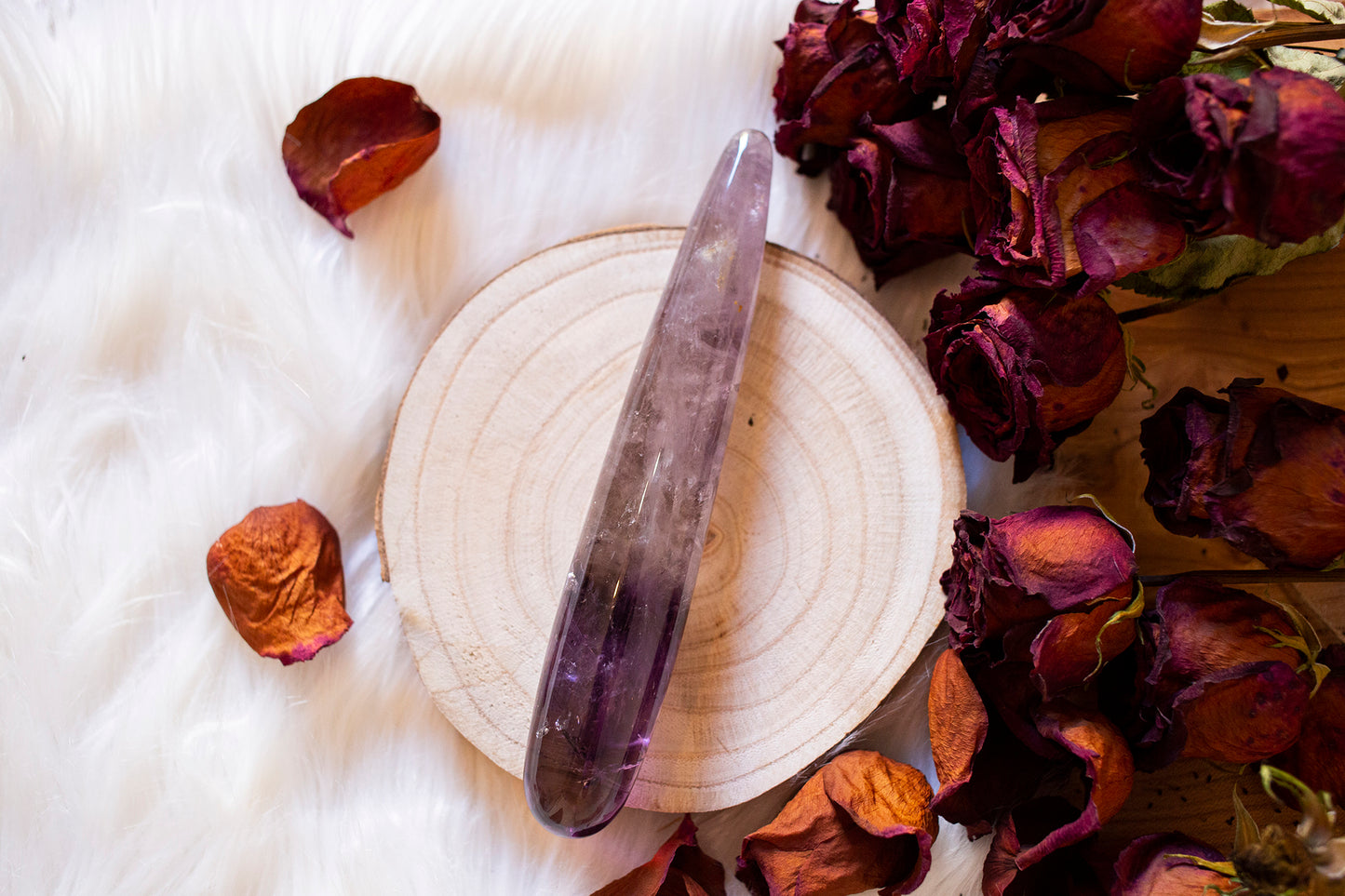 Slim Amethyst Yoni Wand